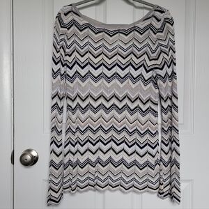 White House Black Market Zig Zag Crossback Sweater Size Small